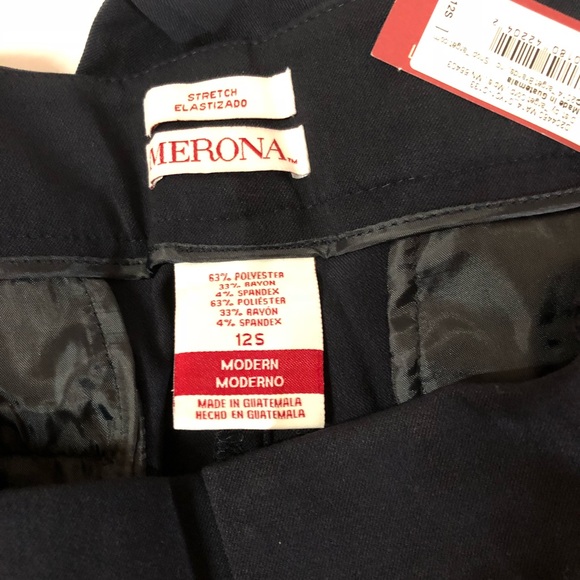 Morona Navy Dress Pants Size 12S (petite) - Picture 4 of 4